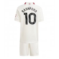 Manchester United Marcus Rashford #10 Tredjedraktsett Barn 2023-24 Kortermet (+ Korte bukser)